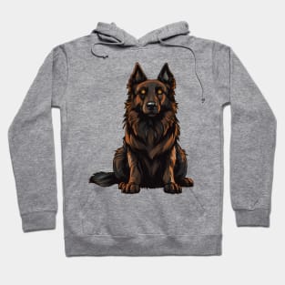 Belgian Tervuren Dog Illustration Hoodie